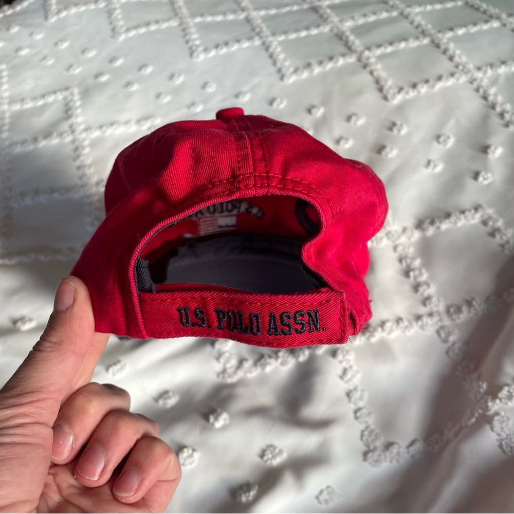 U.S. Polo Assn. Adult Red Baseball Cap - Picture 4 of 8